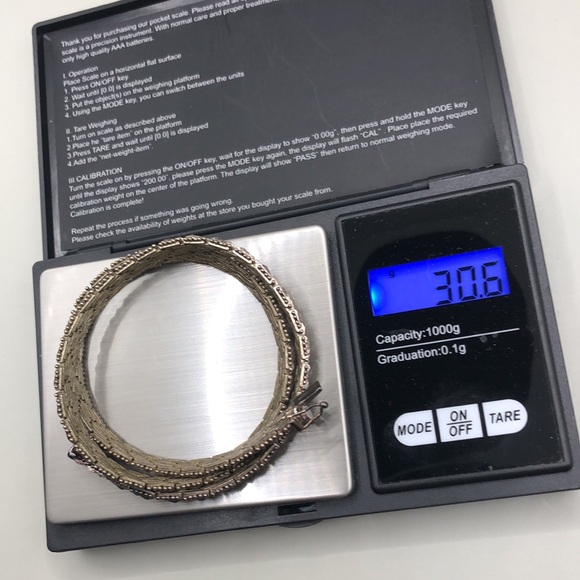 Sterling SIlver 925 Textured Chain Necklace Vintage Italy Fine Jewelry UNISEX - Picture 8 of 8